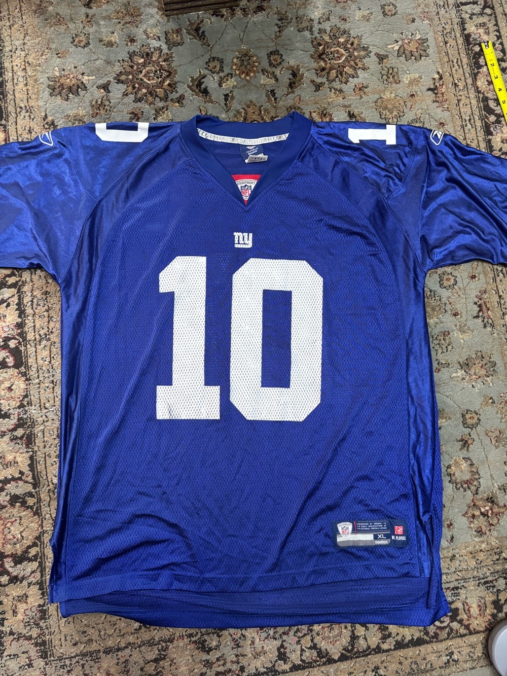 Eli Manning #10 NY Giants Authentic Reebok Royal Blue NFL Mesh Jersey